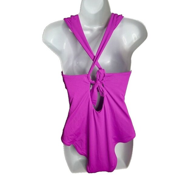 Becca $158 Plus Size Strappy One Piece Swimsuit Pink Size 3X - Picture 3 of 7